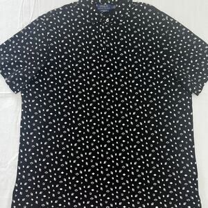 Polo Ralph Lauren Featherweight Mesh Polo Shirt Men’s Large Blk Geometric Print